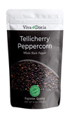 Viva Doria Tellicherry Peppercorn, Whole Black Pepper, Steam Sterilized Black Peppercorns, 6 Oz, For Grinder Refill