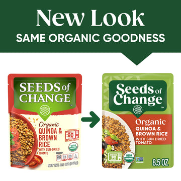 Seeds of Change Organic Quinoa & Brown Rice with Sun-Dried Tomato, Good Source of Fiber, No Artificial Ingredients, Vegetarian F