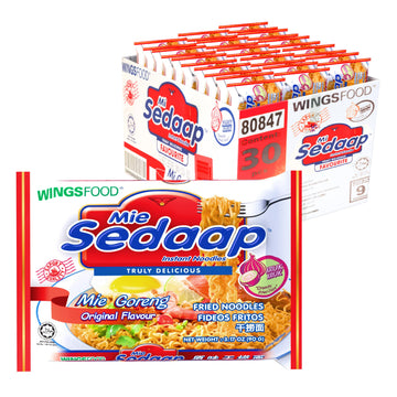 Mi Sedaap - Authentic Indonesian Instant Noodles, Halal Certified, Perfect for Quick and Flavorful Meals | 3 OZ (Pack of 30, Mie