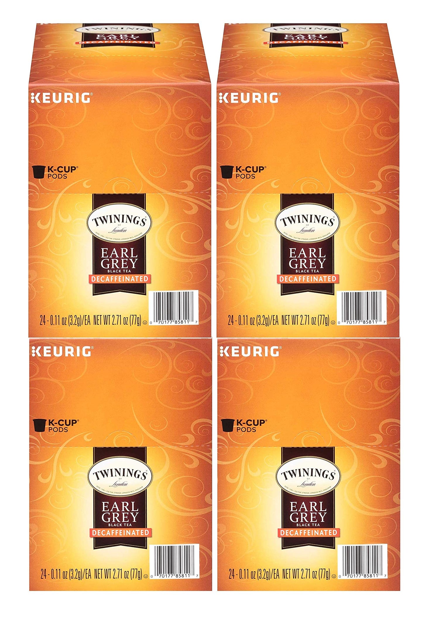 Twinings Decaf Earl Grey Tea Keurig K-Cups, 96 Count