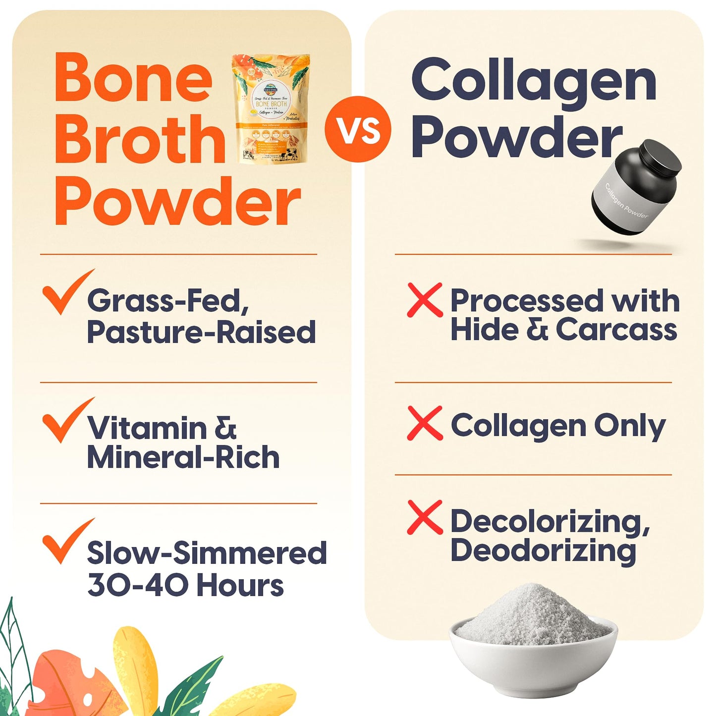 Paradise Naturals Beef Bone Broth Protein Powder, 100% Grass-Fed, 15g Protein, 8 Servings, Non-GMO, Low Sodium, Gluten-Free