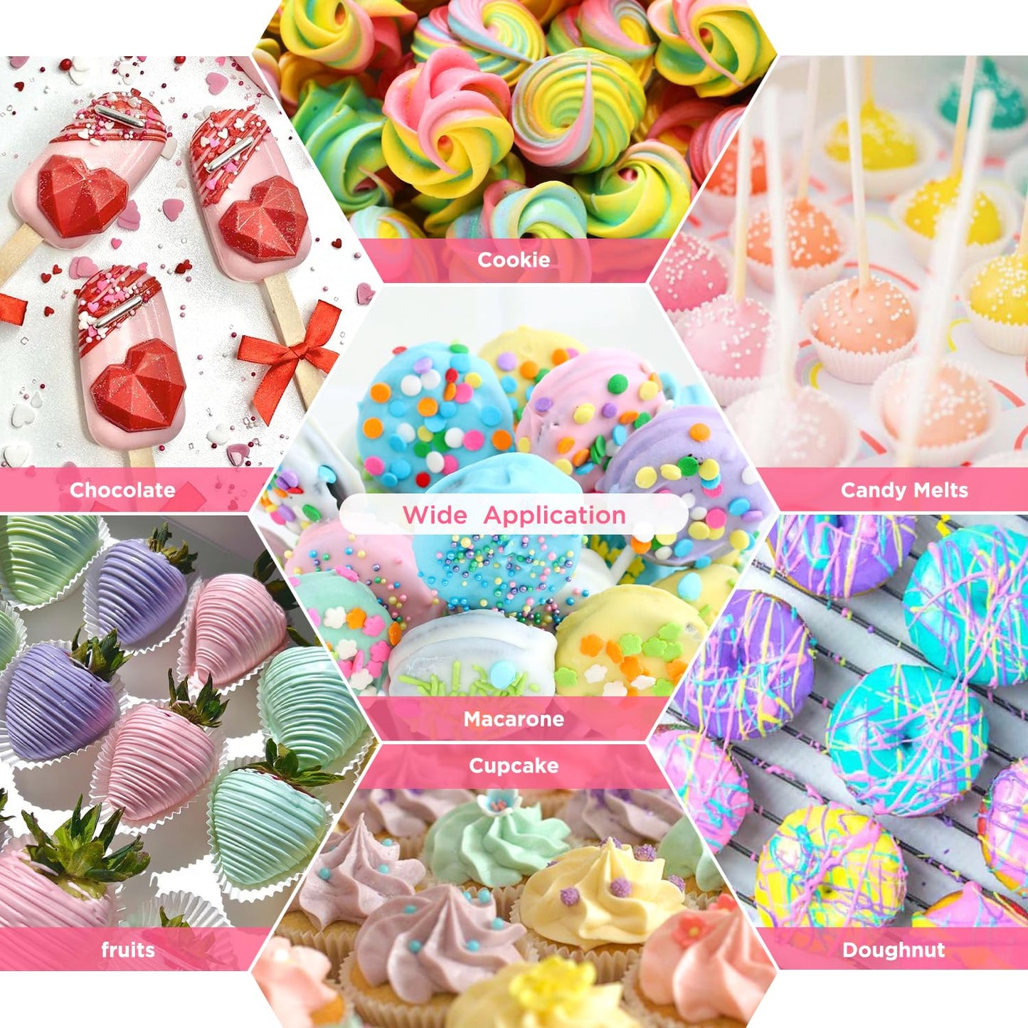 Oil Based Food Coloring For Chocolate, Pink, Food Grade 20Ml, Edible Oil Food Dye For Baking, Cupcake & Fondant, Icing