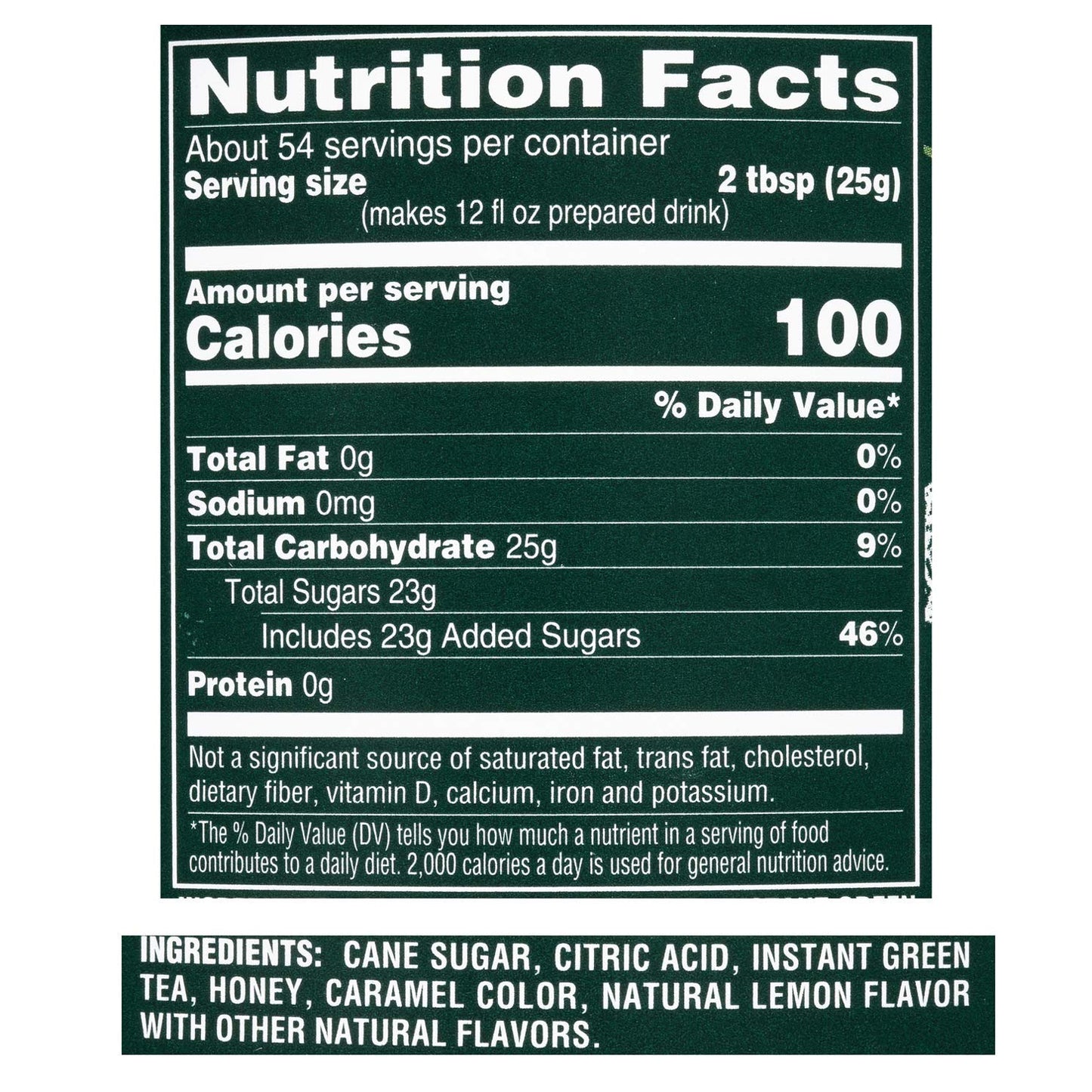 4C Green Tea Antioxidant Iced Tea Mix | Family Sized Cannister | Thirst Quenching Flavor | 20 Quarts (Green Tea, 1 Pack)