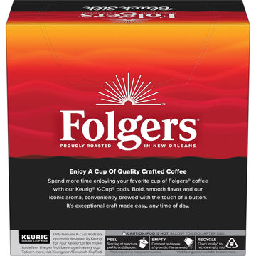 Folgers Black Silk Dark Roast Coffee, 128 Keurig K-Cup Pods, 32 Count (Pack of 4) - Rich Flavor for Coffee Lovers