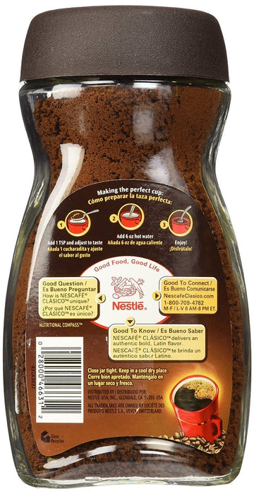 Nescafe Clasico Instant Coffee, 7-Ounce Jars (Pack of 3)