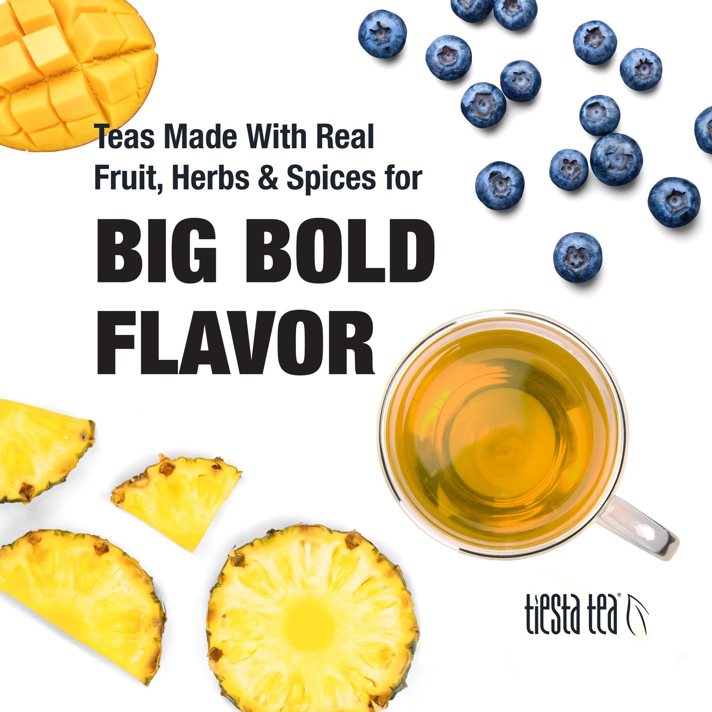 Tiesta Tea - Pineapple Blues | Blueberry Pineapple Green Tea | Premuim Tropical Loose Leaf Tea Blend | Medium Caffeinated Green