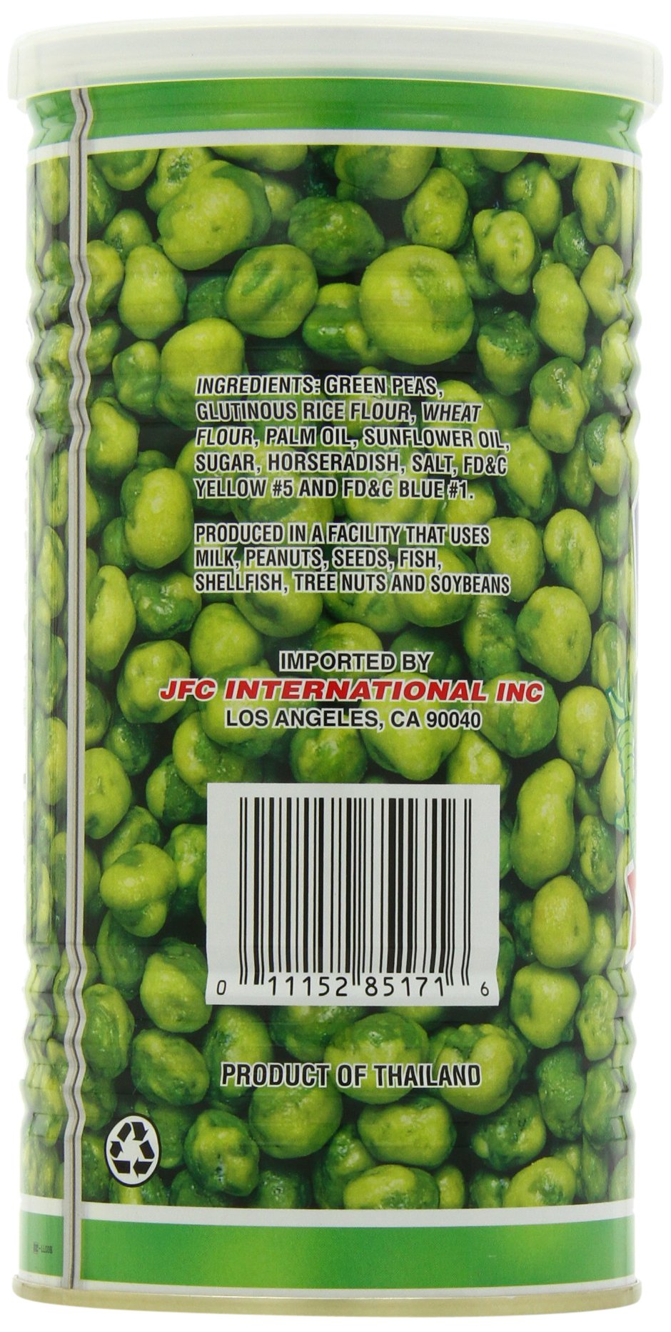 Hapi Hot Wasabi Peas, 9.9 Ounce Tins (Pack of 4)
