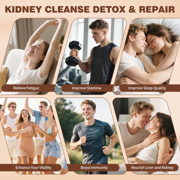 Kidney Tea Formula Ginseng Six Treasure Tea Ginseng & Mulberry Herbal Tea Kidney Cleanse Detox & Repair Traditional Chinese Herbal Tea Bags Five Treasures Teas For Men Women (60 Bags/1 Pack)