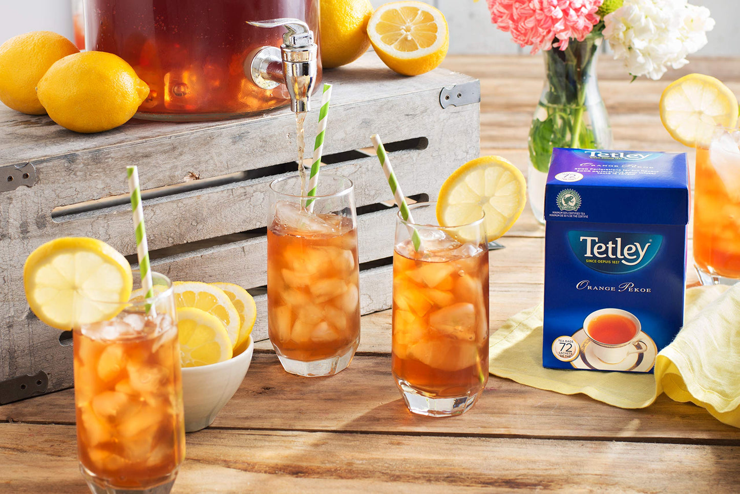 Tetley Orange Pekoe Decaffeinated Tea 80 Decaf Tea Bags 160G {Imported From Canada}