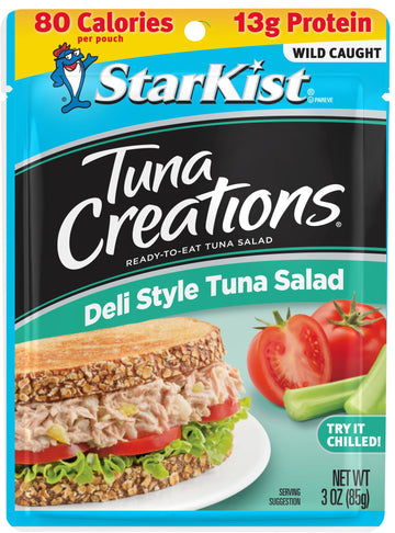 Starkist Tuna Creations, Deli Style Tuna Salad, Single Serve Pouch, 3 Oz
