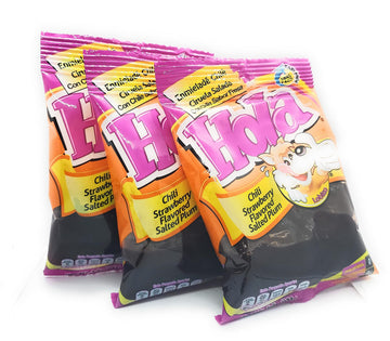 Salado Enmielado Con Chile - Saladulces Hola Lobito - Strawberry Flavored Salted Plums - 3.5 Oz - 3 Units