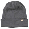 Ridge Cuff Beanie - 100 Merino Wool - Warm Winter Hat - Charcoal Gray