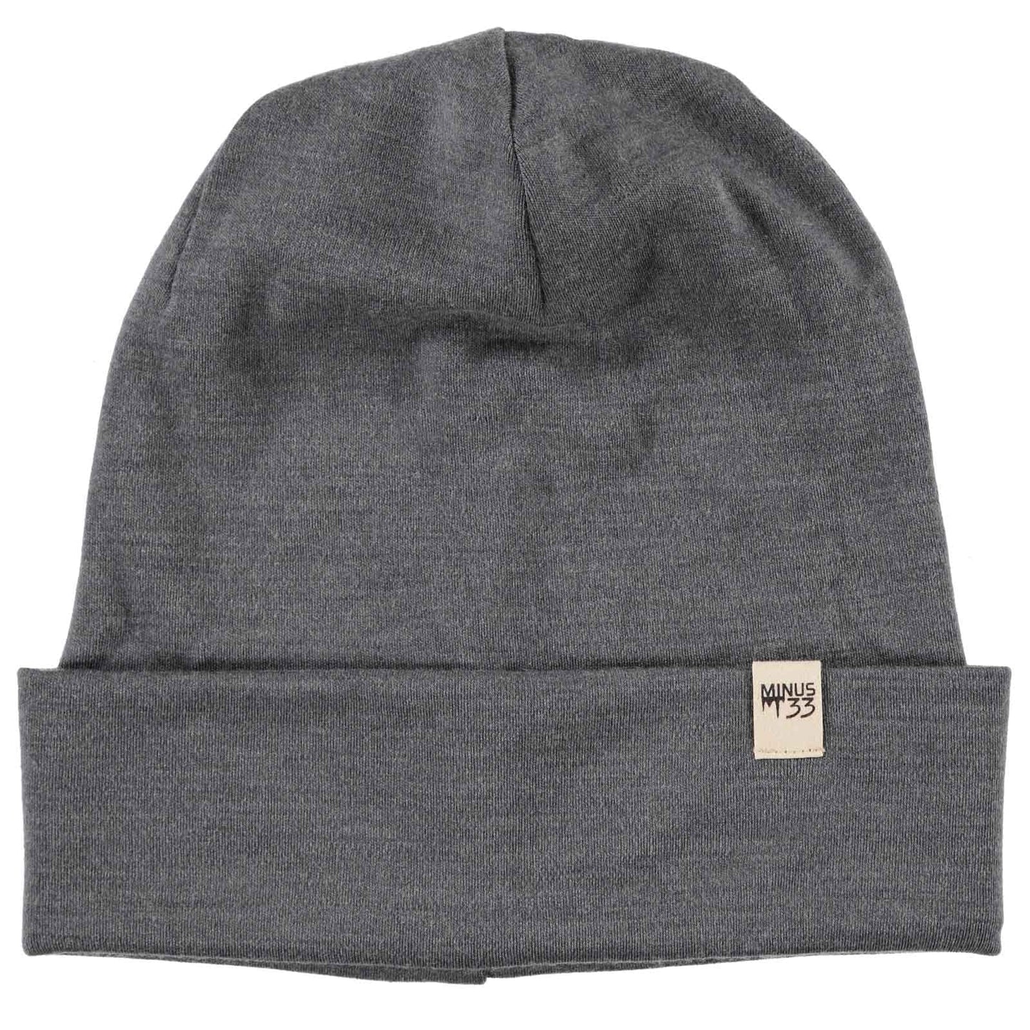 Ridge Cuff Beanie - 100 Merino Wool - Warm Winter Hat - Charcoal Gray