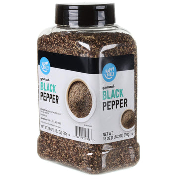 Happy Belly Ground Black Pepper, 18 Oz, Pack of 1, Previously large online retailer Fresh