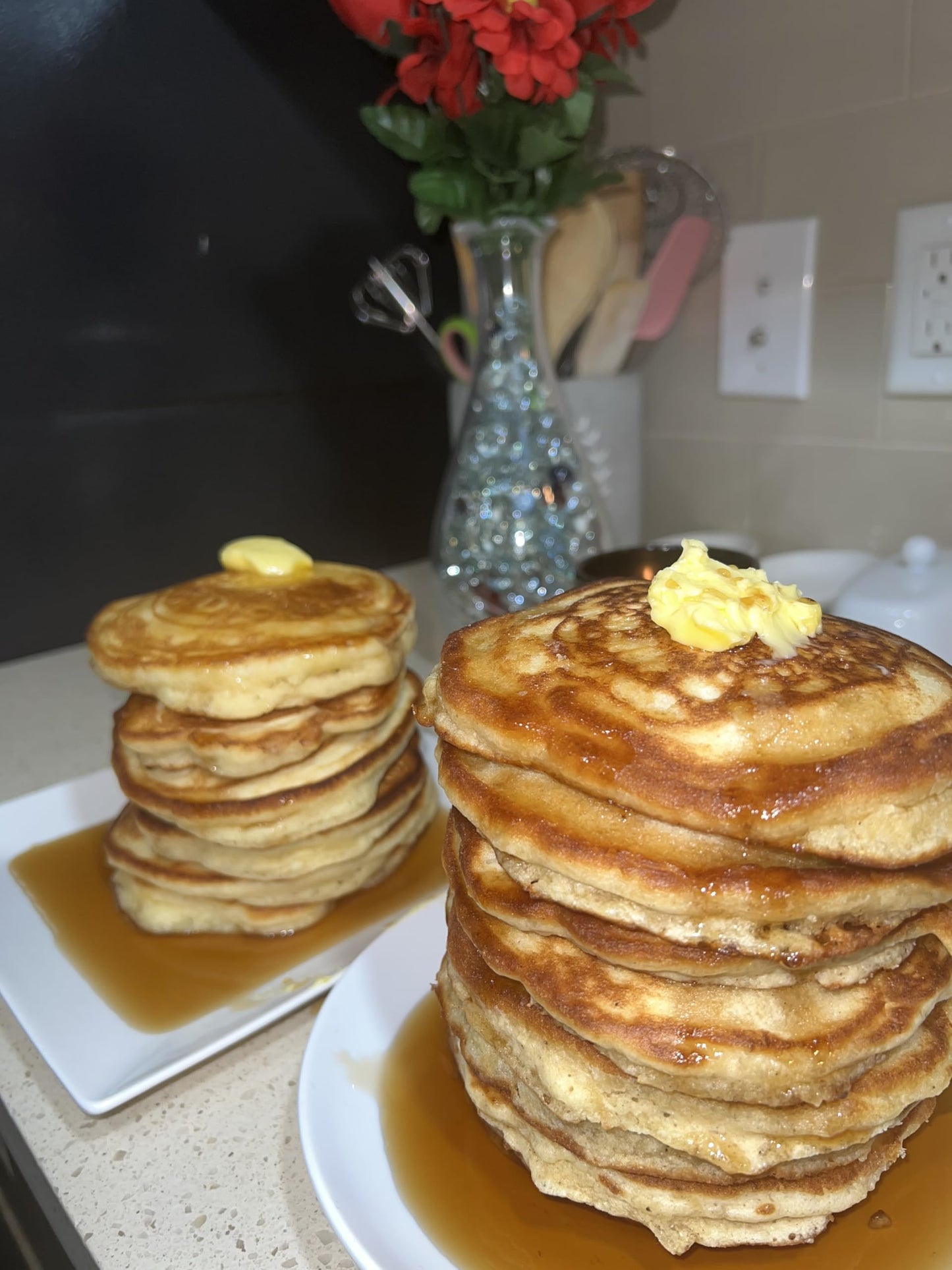 DivineKuizine Fluffy Pancake & Waffle Mix| Gluten free pancake mix| Gluten free Mix| Pancake mix just add milk| Easy to use waff