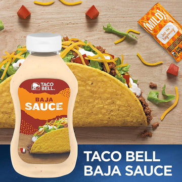 Taco Bell Baja Sauce, 11 Fl Oz - New Flavor Taco Sauce for Tacos, Nachos & More