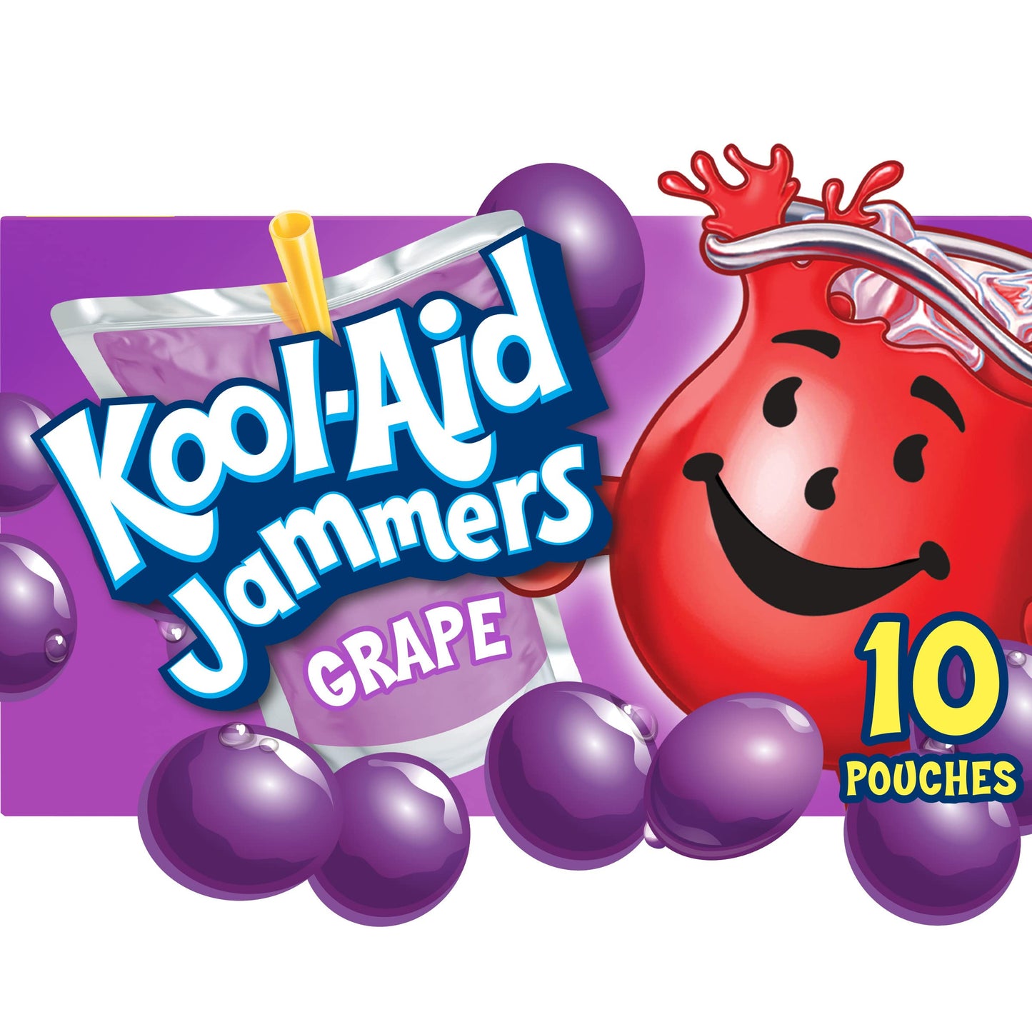 Kool-Aid Casual Wear Grape Artificially Flavored Soft Drink (40 Ct Pack 4 Boxes Of 10 Pouches)