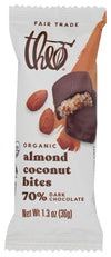 Theo Coconut Bites Dark Chocolate Salted Almond 1.3 Oz