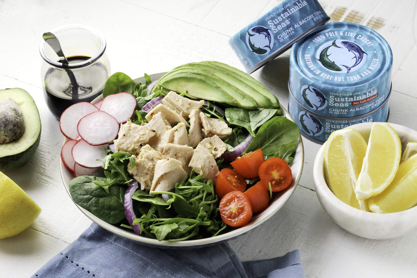 Sustainable Seas Chunk Albacore Tuna In Water, No Salt Added, Kosher, Non-Gmo, 5 Ounce (Pack Of 12)