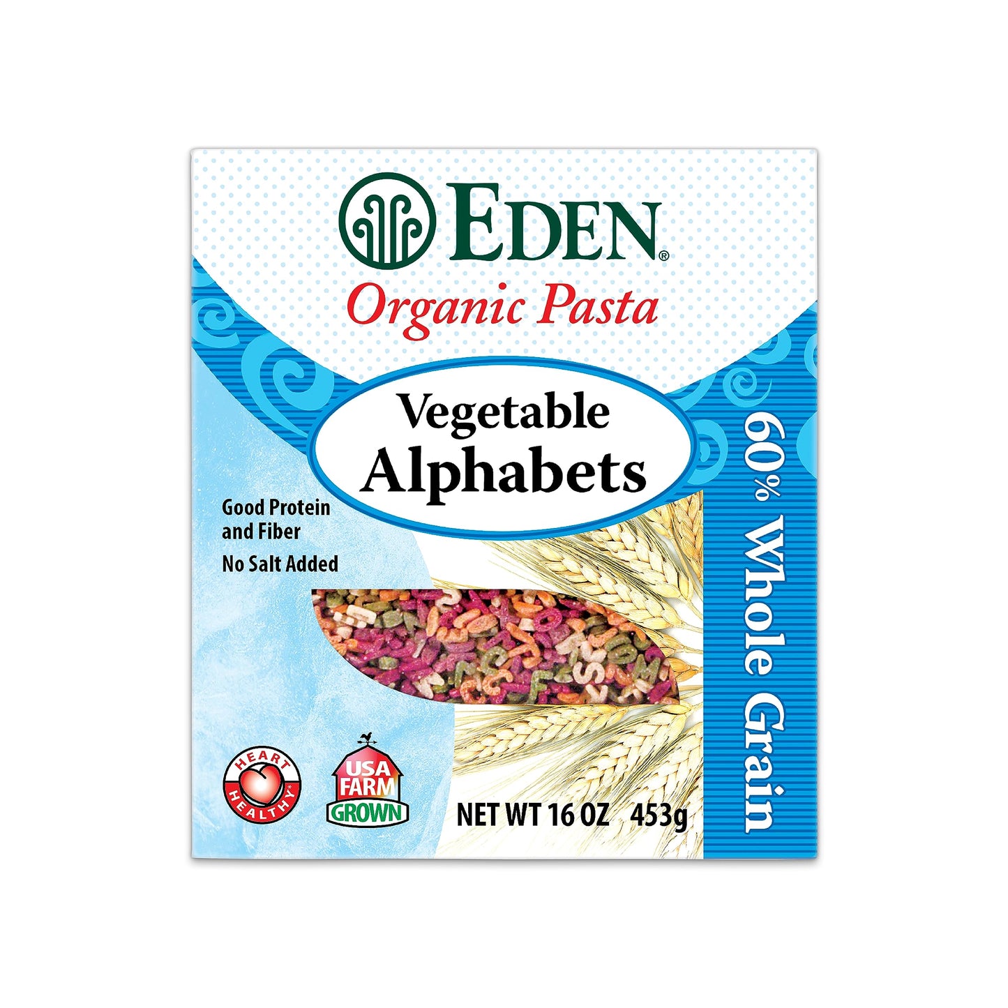 Eden Organic Pasta, Vegetable Alphabets, 16 Oz