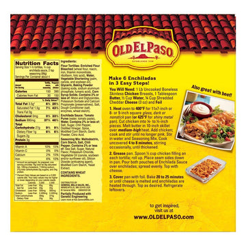 Old El Paso Enchilada Dinner Kit With Flour Tortillas, Enchilada Sauce & Seasoning Mix, 14 Oz.