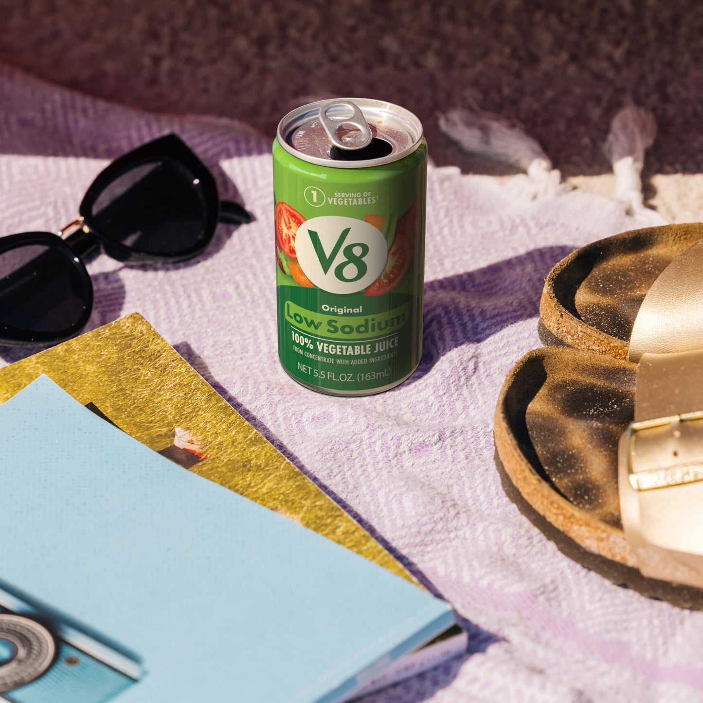 V8 low sodium VEGETABLE JUICE 5.5oz 12 cans total