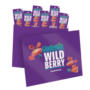 Garden Bar Wildberry Fruit | Healthy Natural Fruit Leather Jerky | Gluten Free, Vegan, Non Gmo, High Fiber Snack | 6 Count