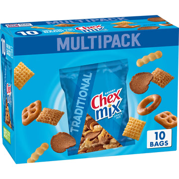 Chex Mix Traditional Savory Snack Mix, 17.5 oz (Pack of 4)