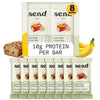 Send Bars Plant-Based Vegan Healthy Protein Bars, With Greens (Banana Bread, 8 Bars) – Only Real Ingredients, Zero Added Sugar, Gluten-Free, Dairy-Free