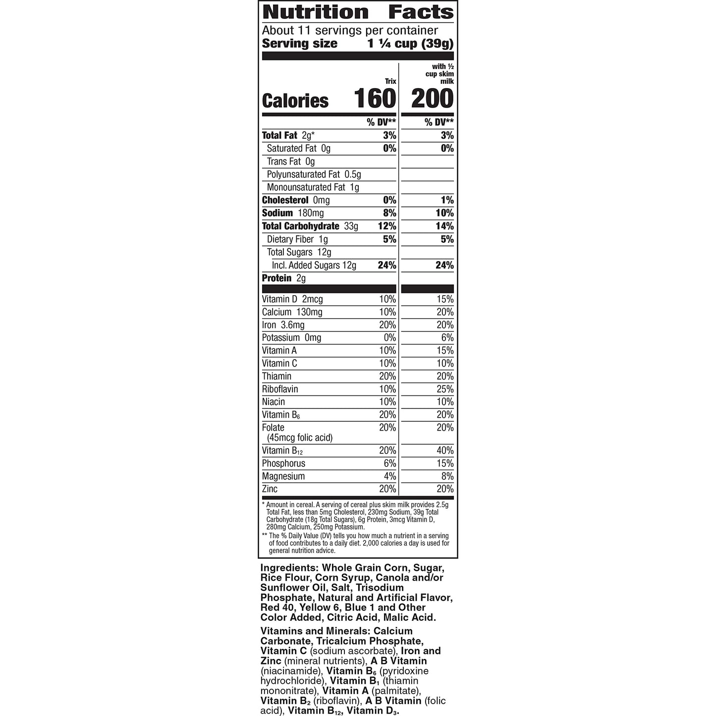 Trix Cereal Fruit Flavored Corn Puffs, 16.1 Oz (Pack Of 14)