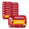King Oscar Sardines in Dijon Mustard, Wild Caught, 3.75 Ounce Cans, Pack of 12