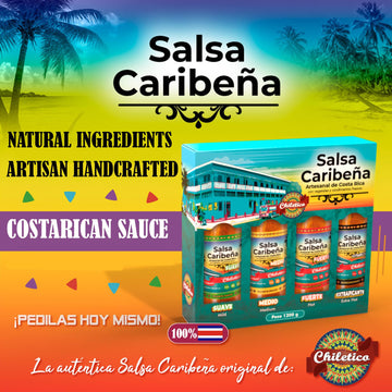Chiletico Caribbean Hot Sauce Gift Set - Artisan Costa Rican handcrafted -Puerto Lim n Inspired - Natural Ingredients - 4-Pack