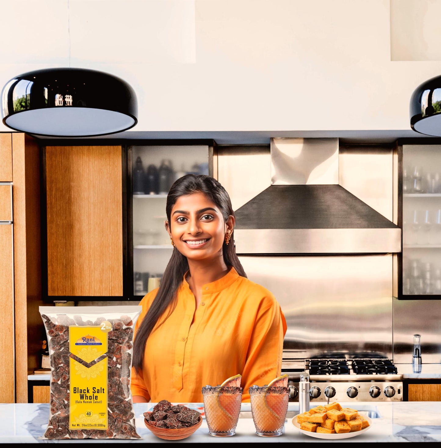 Rani Black Salt Raw Whole (Kala Namak) Mineral 32oz (2lbs) 908g ~ Unrefined, Pure and Natural | Vegan | Gluten Friendly | NON-GM