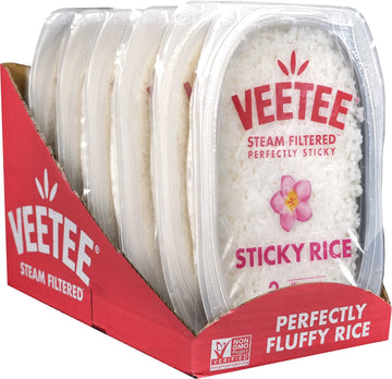 Veetee Heat & Eat Sticky Rice - Minute Rice Microwavable Meals - Instant Rice Meals Ready To Eat Gluten Free Precooked Rice - 10