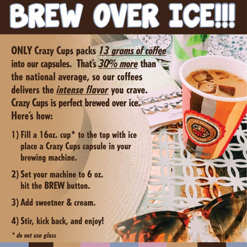Crazy Cups Decaf Strawberry Glazed Donut Flavored Coffee Pods, Single-Serve Medium Roast Coffee Cups For Keurig K-Cup Machines,