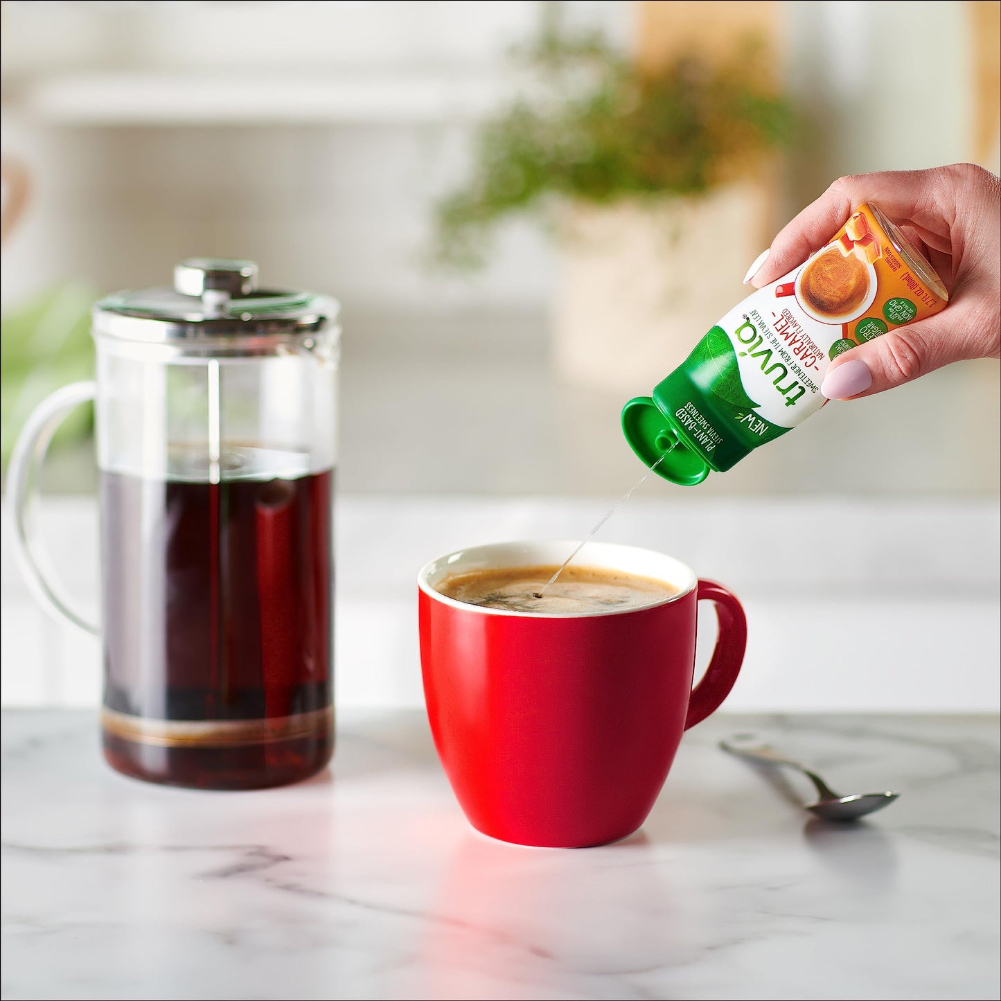 Truvia Zero-Calorie Liquid Sweetener From The Stevia Leaf, 2.7 Fl Oz Bottle, Caramel Flavor (Pack Of 1)