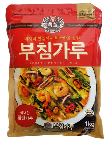 Cj Beksul Frying Mix / Korean Pancake Mix (백설 튀김가루 / 부침가루) (Korean Pancake Mix (2.2 Lb), 1 Pack)