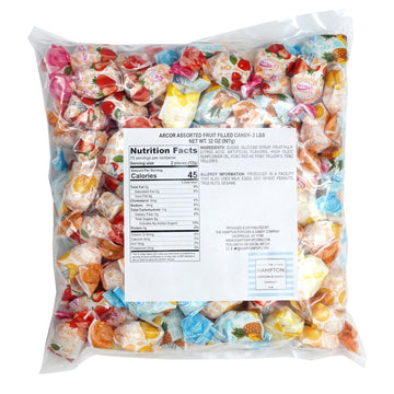 Arcor Fruit Filled Candy 2 Pound Arcor Candy (Approx. 120 pcs.) Fruit Filled Hard Candy The Hampton Popcorn & Candy Company