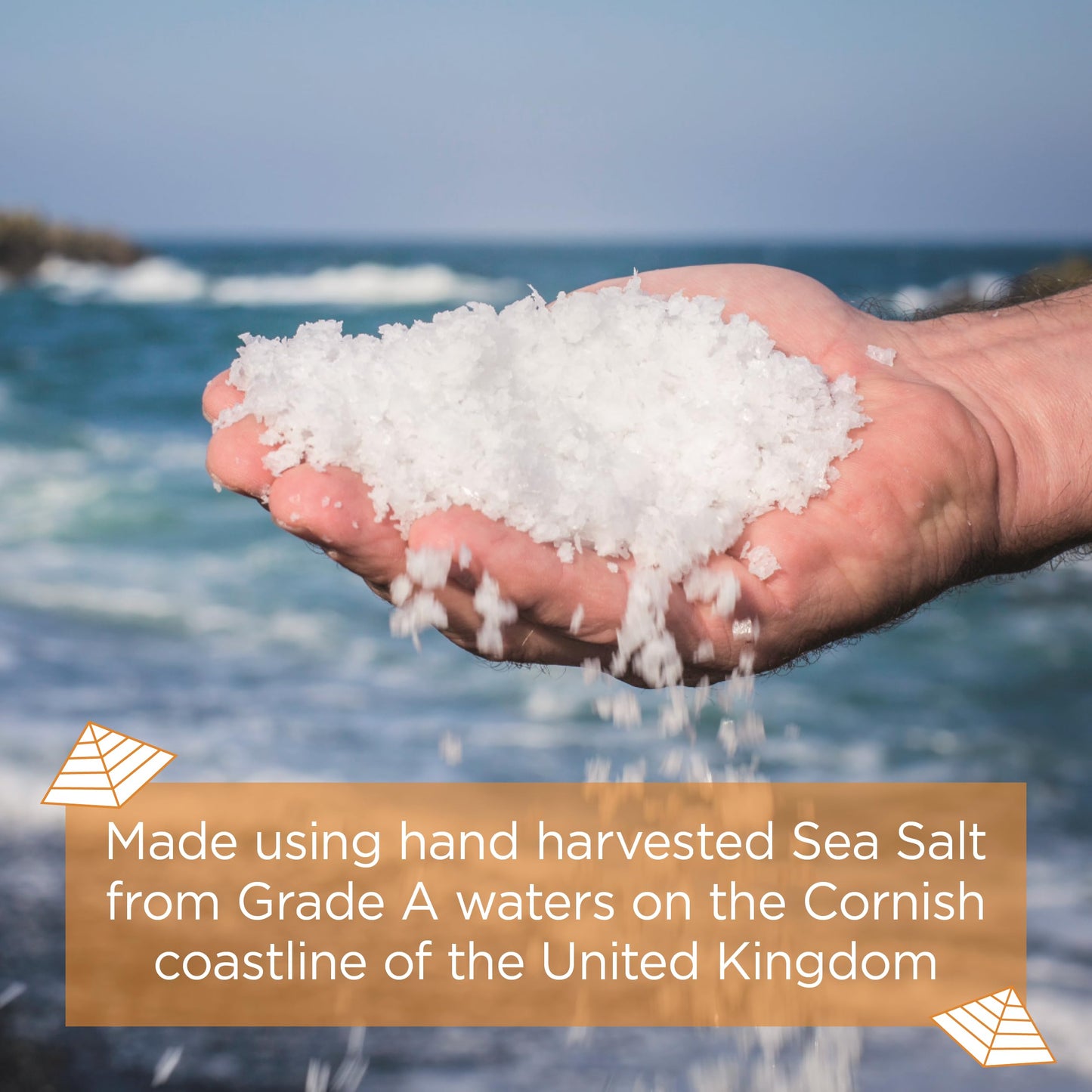 Cornish Sea Salt Really Garlicky Seasoning, Hand-Harvested, 1.9 oz Resealable Tub, Pack of 2