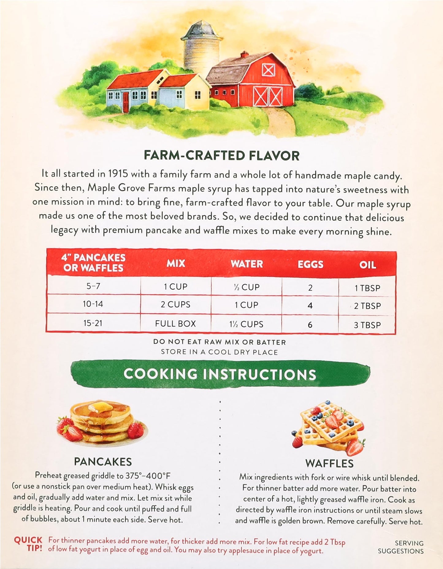 Maple Grove Farms Sugar-Free Pancake & Waffle Mix 16 Ounce