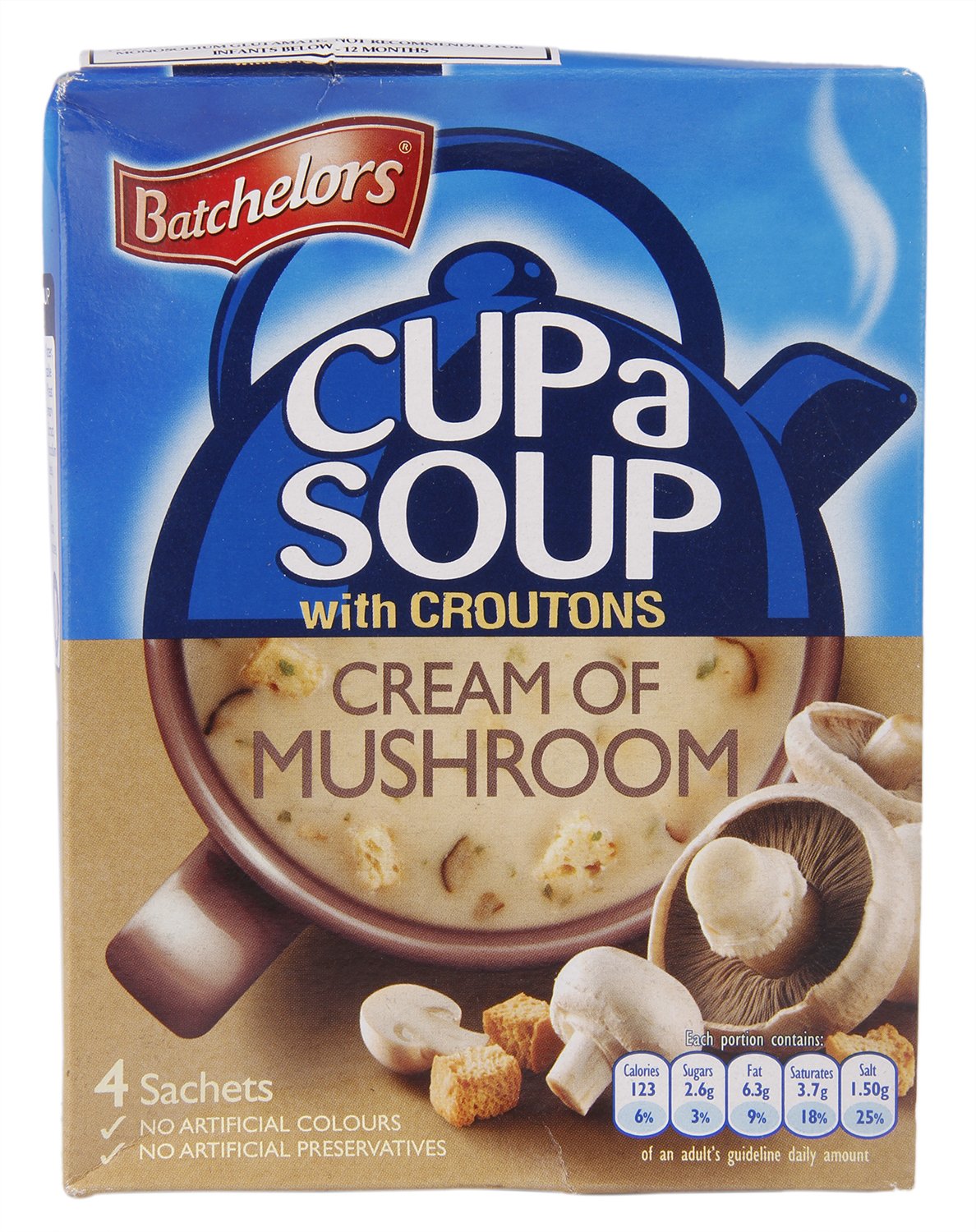 Batchelors Cup A Soup with Croutons Cream of Mushroom 4S 99G