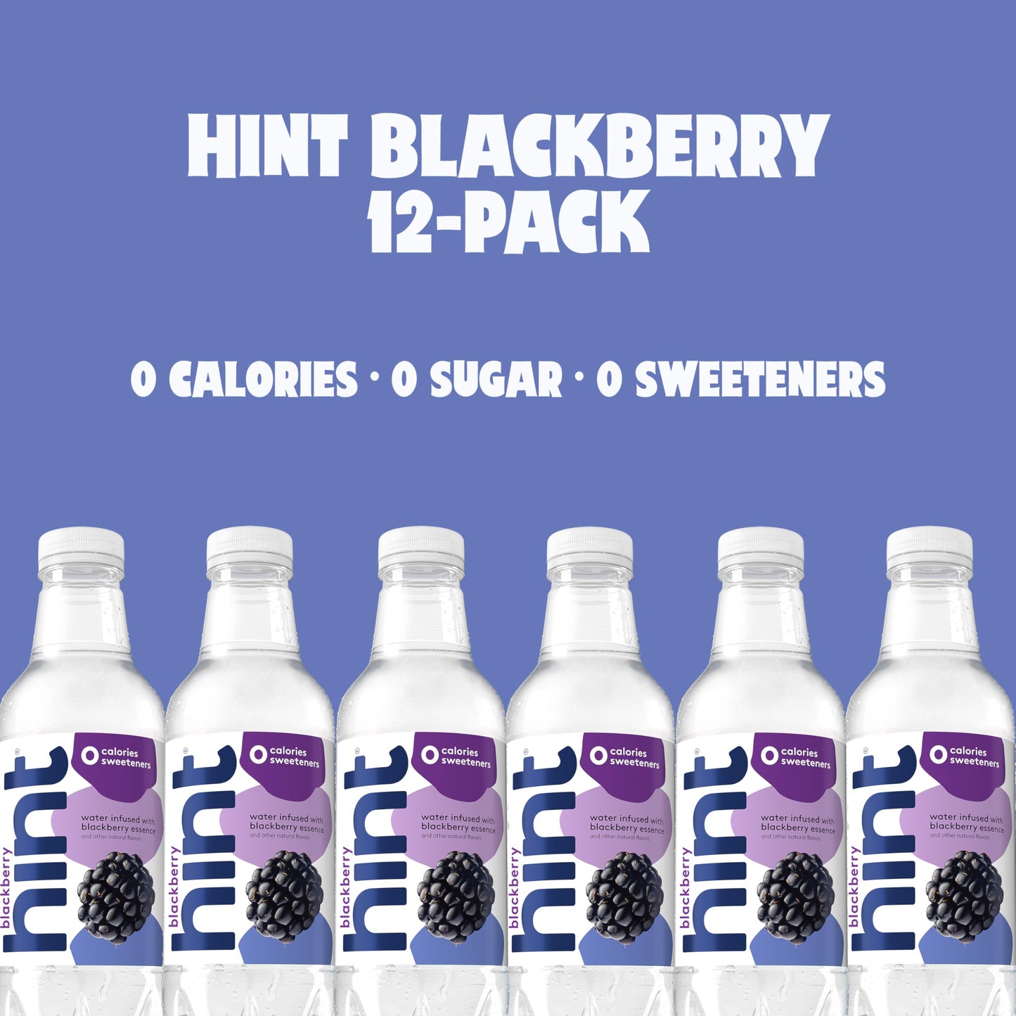Hint Water Blackberry, Pure Water Infused with Blackberry, Zero Sugar, Zero Calories, Zero Sweeteners, Zero Preservatives, Zero