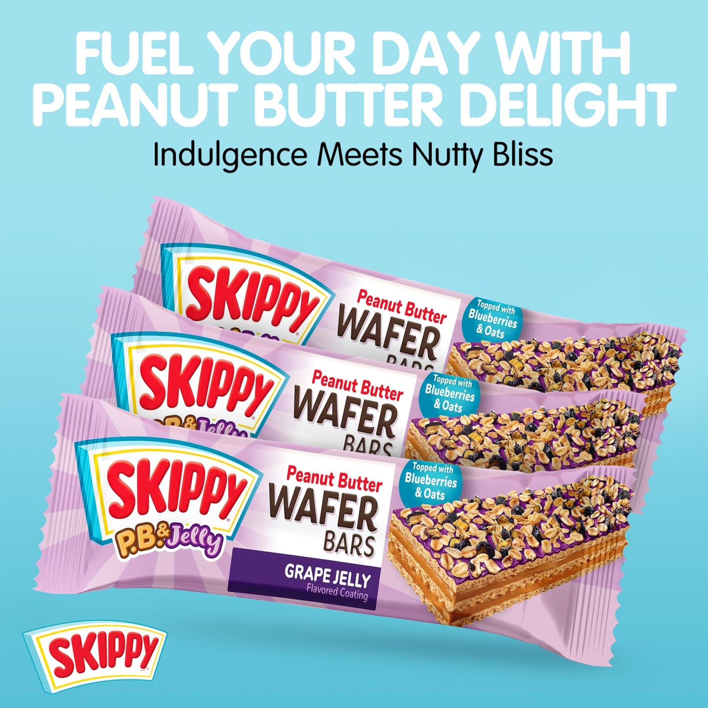Skippy P.B. & Jelly Peanut Butter And Grape Jelly Coated Wafer Bars 6 Ct (Pack Of 6-36Ct) (36 Ct)