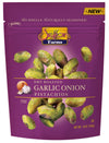 Setton Farms Naturally Seasoned Pistachio Kernels, Garlic Onion, No Shell Pistachios, Certified Non-GMO, Gluten Free, Vegan and