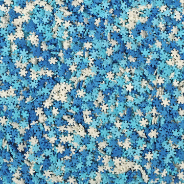 Snowflake Sprinkles - 10 Ounces - Winter Wonderland Snow Confetti - Winter Jimmies - Candy Dessert Toppings For Cake, Cupcake, C