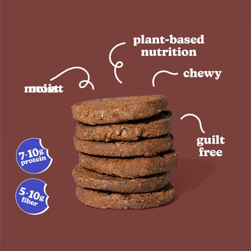 Love + Chew Soft Baked Protein Cookies, Gluten Free, Vegan, Paleo, 12 Count, 2 Ounce Chocolate Lovers Variety Pack