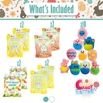 Easter Brown Round Willow Basket (70 Ct) Filled With Treats, Snacks, Candy, Peelable Gummies, Marshmallow Gummies, Bunny And Mor