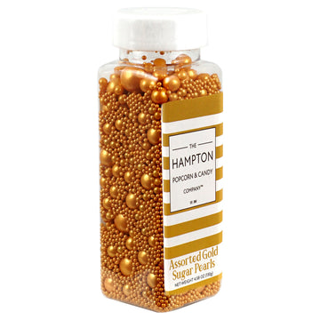 Gold Edible Pearls Sugar Sprinkles 4.58 Oz, Gold Pearls For Cake Decorating, Gold Sprinkles Edible, Gold Sprinkles For Cupcakes