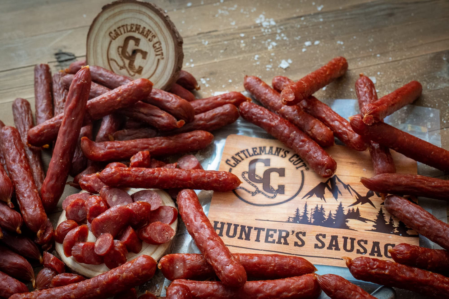 CATTLEMANS CUT Hunters Sausage, 10 Ounce - High-Quality Meat Snack, Pack of 1