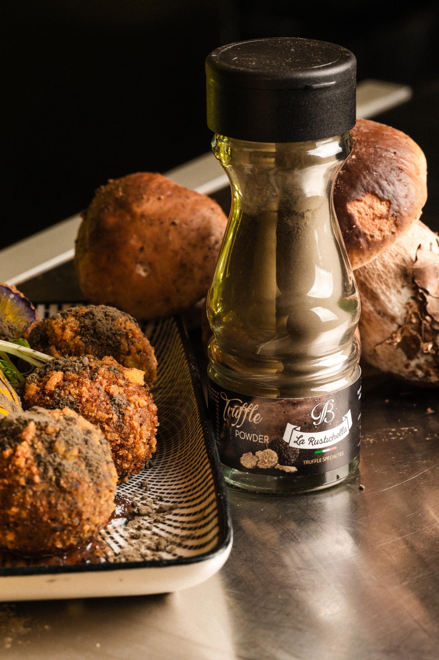 La Rustichella - Black Truffle Powder 1.76 Oz (50 Gr) - 100% Made In Italy | Vegan, Gluten-Free, Cholesterol-Free